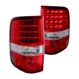 Anzo® - Driver and Passenger Side Chrome/Red LED Tail Lights