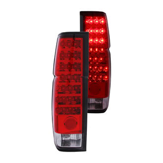 Anzo® - Driver and Passenger Side Chrome/Red LED Tail Lights
