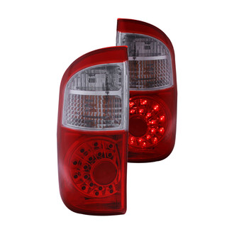 Anzo® - Driver and Passenger Side Chrome/Red LED Tail Lights