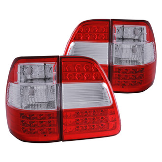 Anzo® - Driver and Passenger Side Chrome/Red G2 LED Tail Lights