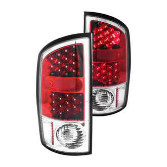 Anzo® - Driver and Passenger Side Chrome/Red LED Tail Lights