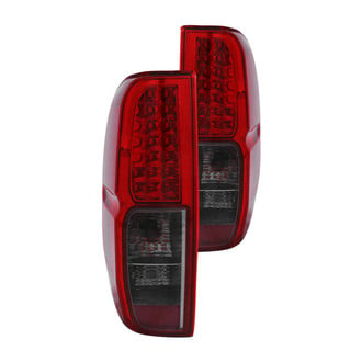Anzo® - Driver and Passenger Side Chrome Red/Smoke LED Tail Lights