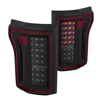 Anzo® - Driver and Passenger Side Black Fiber Optic LED Tail Lights