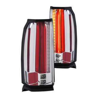 Anzo® - Driver and Passenger Side Chrome Fiber Optic LED Tail Lights