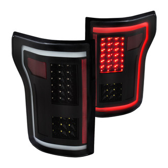 Anzo® - Driver and Passenger Side Black G2 Fiber Optic LED Tail Lights
