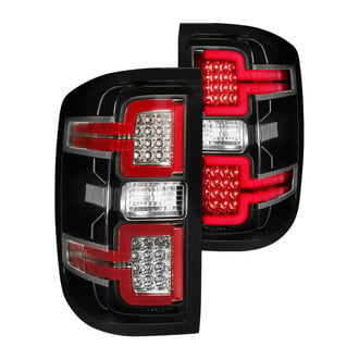Anzo® - Driver and Passenger Side Black Sequential Fiber Optic LED Tail Lights