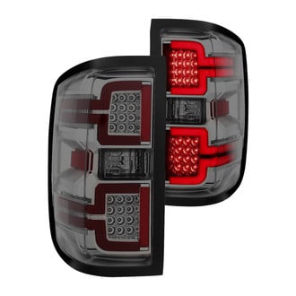 Anzo® - Driver and Passenger Side Chrome/Smoke Sequential Fiber Optic LED Tail Lights