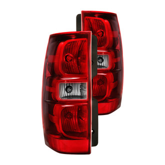 Anzo® - Driver and Passenger Side Chrome/Red Factory Style Tail Lights