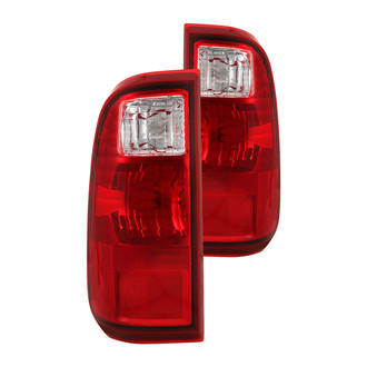 Anzo® - Driver and Passenger Side Chrome/Red Factory Style Tail Lights