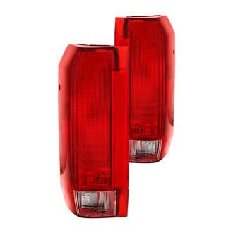 Anzo® - Driver and Passenger Side Chrome/Red Factory Style Tail Lights
