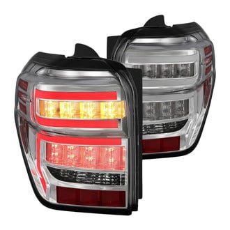 Anzo® - Driver and Passenger Side Chrome Sequential Fiber Optic LED Tail Lights