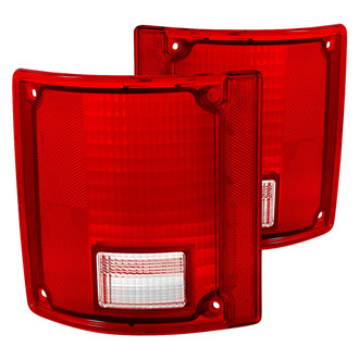 Anzo® - Driver and Passenger Side Red Factory Style Tail Light Lenses
