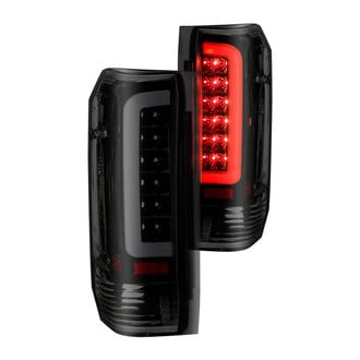 Anzo® - Driver and Passenger Side Black/Smoke Fiber Optic LED Tail Lights