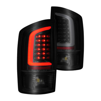 Anzo® - Driver and Passenger Side Black Fiber Optic LED Tail Lights