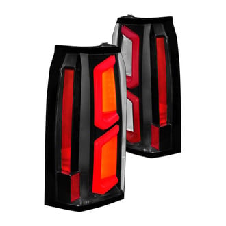 Anzo® - Driver and Passenger Side Black Fiber Optic LED Tail Lights