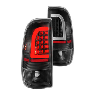 Anzo® - Driver and Passenger Side Black Fiber Optic LED Tail Lights