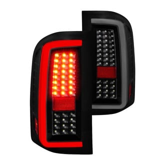 Anzo® - Driver and Passenger Side Black/Smoke Fiber Optic LED Tail Lights