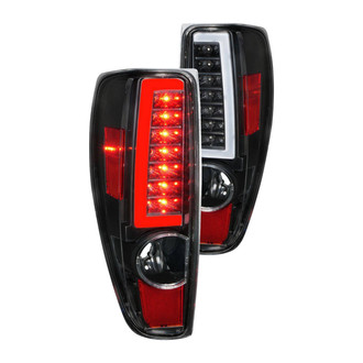 Anzo® - Driver and Passenger Side Black Fiber Optic LED Tail Lights
