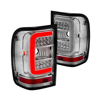 Anzo® - Driver and Passenger Side Chrome Fiber Optic LED Tail Lights