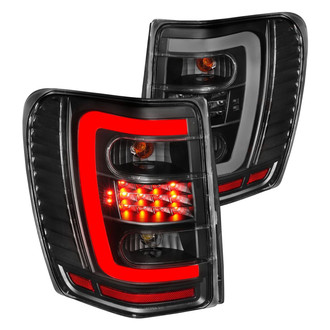 Anzo® - Driver and Passenger Side Black Fiber Optic LED Tail Lights