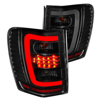 Anzo® - Driver and Passenger Side Black/Smoke Fiber Optic LED Tail Lights