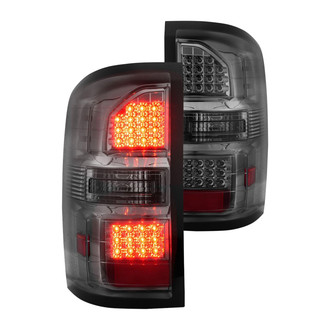 Anzo® - Driver and Passenger Side Black/Smoke LED Tail Lights