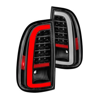 Anzo® - Driver and Passenger Side Black Fiber Optic LED Tail Lights
