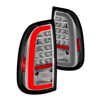 Anzo® - Driver and Passenger Side Chrome Fiber Optic LED Tail Lights
