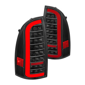 Anzo® - Driver and Passenger Side Black Sequential Fiber Optic LED Tail Lights