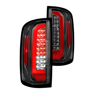 Anzo® - Driver and Passenger Side Black Fiber Optic LED Tail Lights