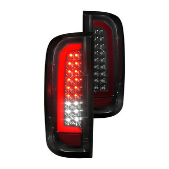 Anzo® - Driver and Passenger Side Black/Smoke Fiber Optic LED Tail Lights