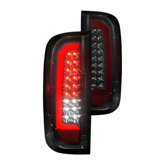 Anzo® - Driver and Passenger Side Black/Smoke Fiber Optic LED Tail Lights