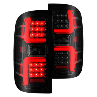 Anzo® - Driver and Passenger Side Black/Smoke Fiber Optic LED Tail Lights