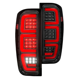 Anzo® - Driver and Passenger Side Black Sequential Fiber Optic LED Tail Lights