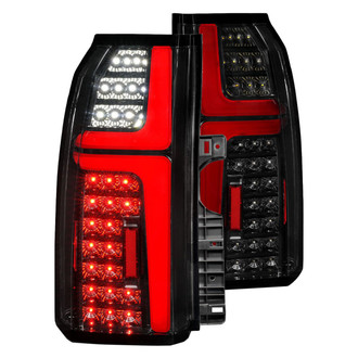 Anzo® - Driver and Passenger Side Black/Smoke Sequential Fiber Optic LED Tail Lights