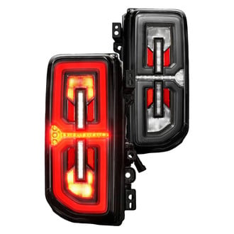 Anzo® - Driver and Passenger Side Black Sequential Fiber Optic LED Tail Lights
