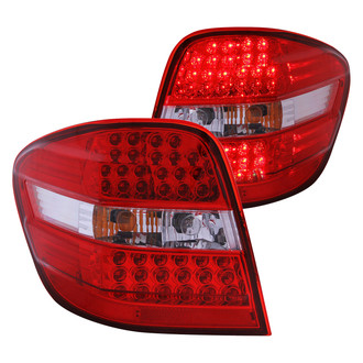 Anzo® - Driver and Passenger Side Chrome/Red LED Tail Lights