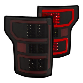 Anzo® - Driver and Passenger Side Black Fiber Optic LED Tail Lights