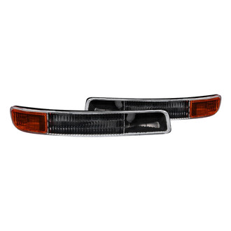 Anzo® - Black Amber/Clear Crystal Turn Signal/Parking Lights