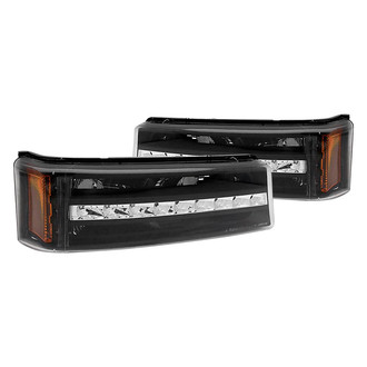 Anzo® - Black Amber/Clear LED Turn Signal/Parking Lights