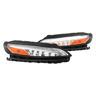 Anzo® - Black/Chrome Amber/Clear LED Turn Signal/Parking Lights