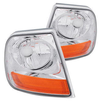 Anzo® - Harley Davidson Style Chrome Crystal Turn Signal/Corner Lights