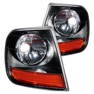 Anzo® - Harley Davidson Style Black Crystal Turn Signal/Corner Lights