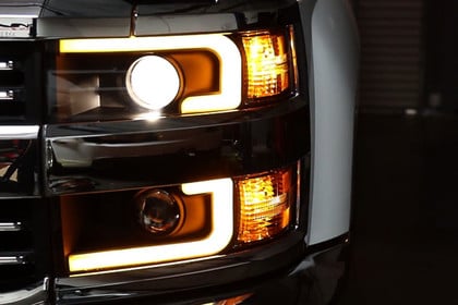 Anzo® - Plank Style Driver and Passenger Side Black Switchback LED U-Bar™ Projector Headlights, Installation