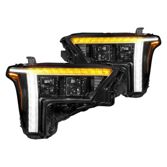 Anzo® - Z-Series Driver and Passenger Side Black Sequential DRL Bar Projector LED Headlight Set