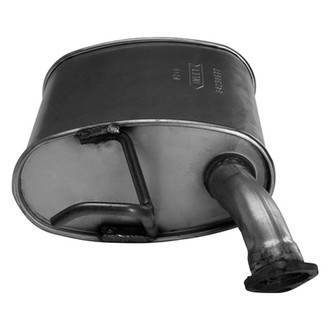 AP Exhaust® - Challenge Series Aluminized Steel Passenger Side Oval Exhaust Muffler