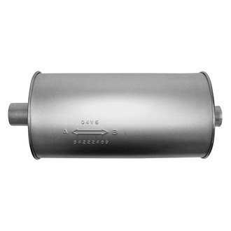 AP Exhaust® - Challenge Series Aluminized Steel Oval Exhaust Muffler with Inlet / Outlet Neck