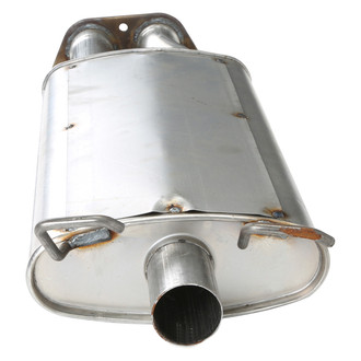 AP Exhaust® - Challenge Series Aluminized Steel Oval Exhaust Muffler with Flange and Outlet Neck