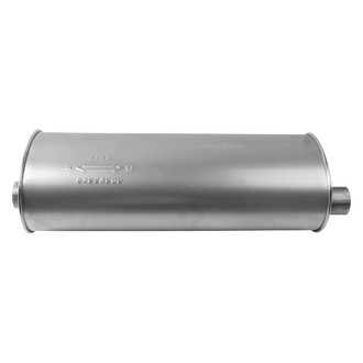 AP Exhaust® - Challenge Series Aluminized Steel Oval Exhaust Muffler with Inlet/Outlet Neck