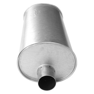AP Exhaust® - Challenge Series Aluminized Steel Oval Exhaust Muffler with Inlet/Outlet Neck